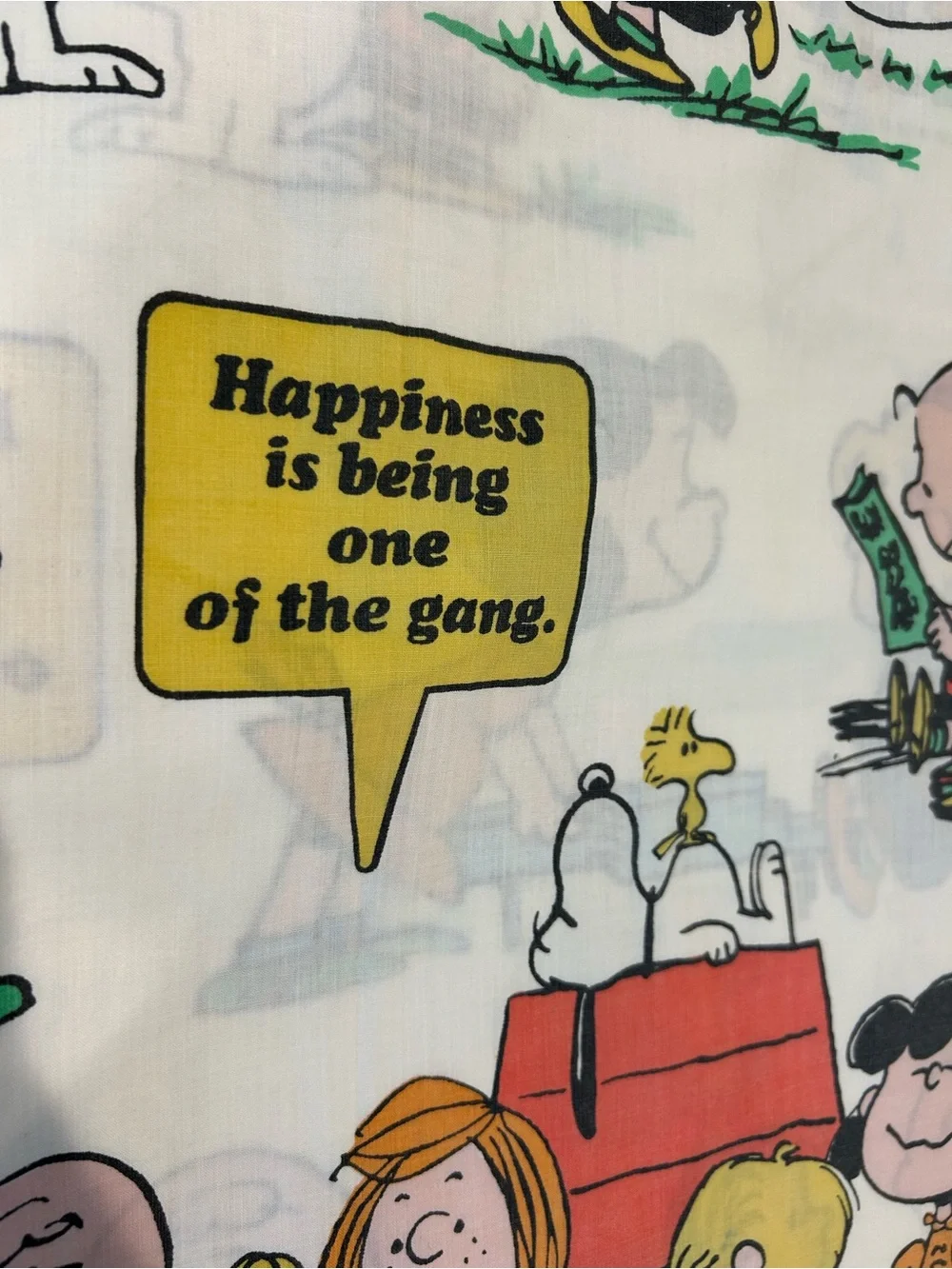 Vintage 1971 Peanuts Full Flat Sheet